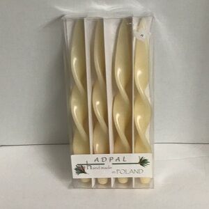 Adpal Handmade in Poland Twisted Taper Candles - Set of 4